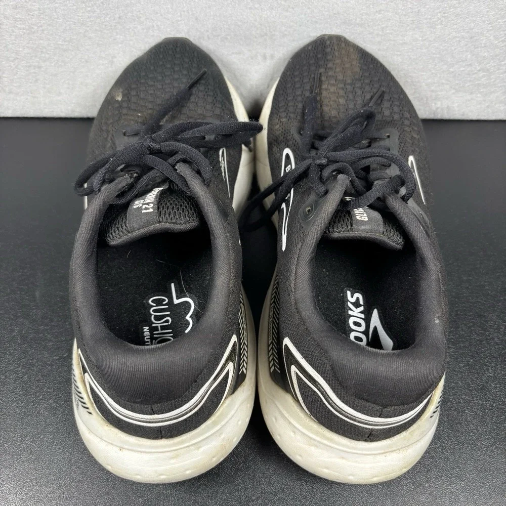 Brooks Glycerin GTS 21 Running Shoes Sneakers Womens Size 9D Wide Black‎ White